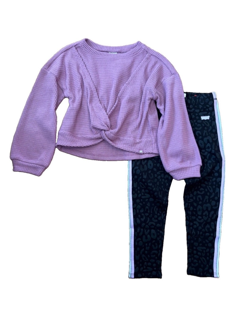 Girls ZeroXposur Long Sleeve Top W/Knot Hem & Levi’s Leggings - Size 5/6